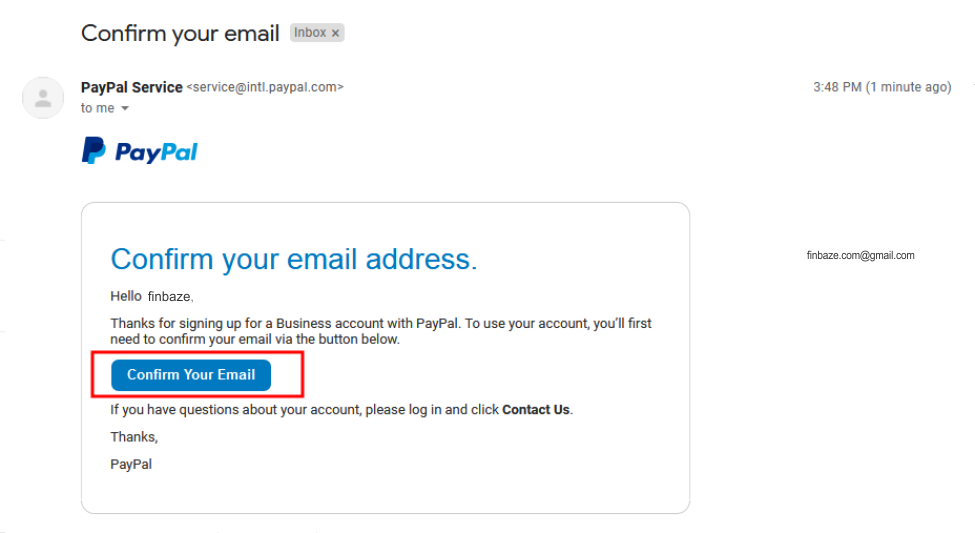 Confirm Your Email PayPal - finbaze